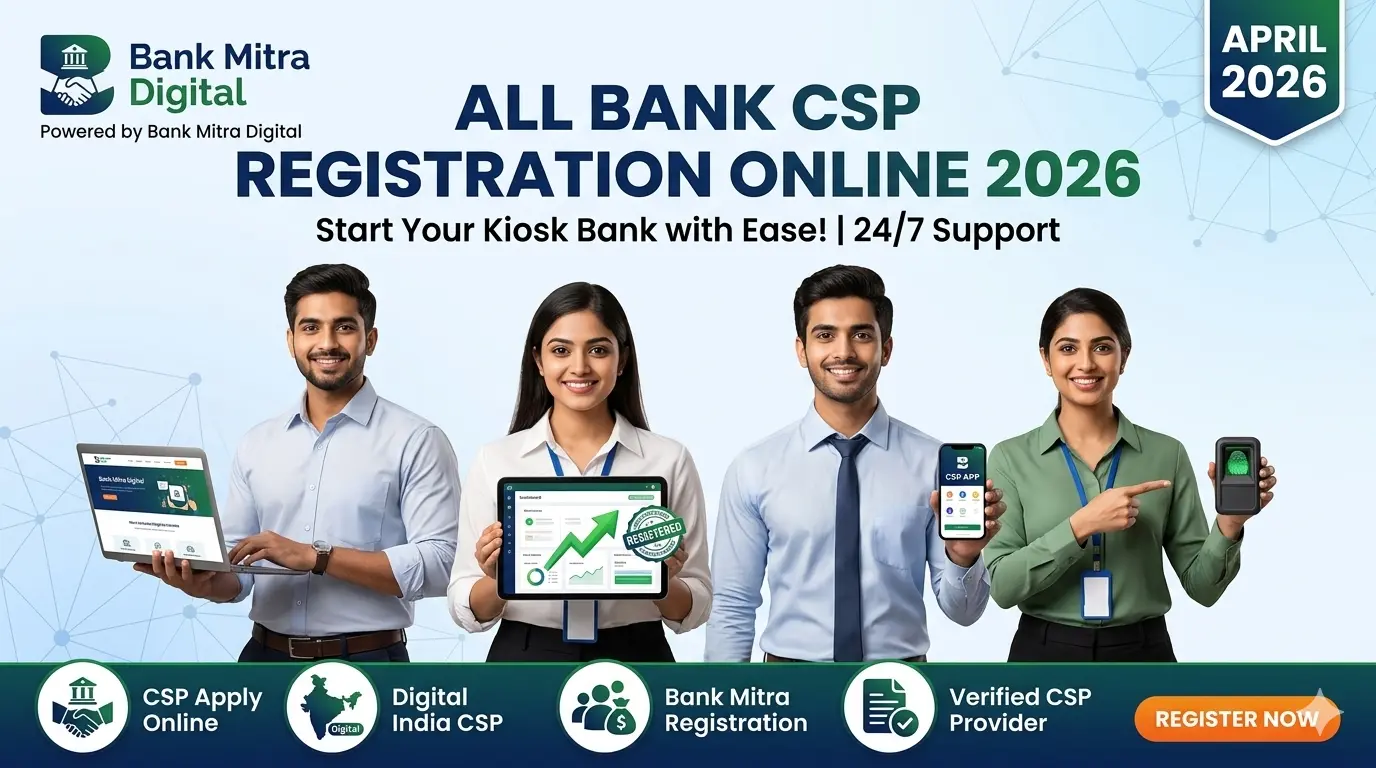 All Bank CSP Registration Online 2026: Digital India CSP Provider